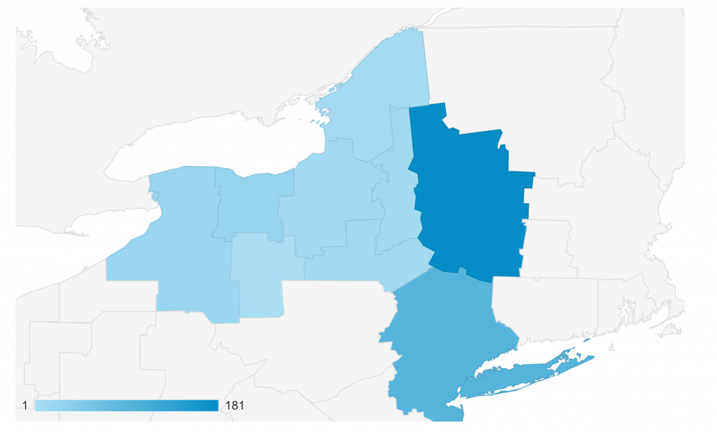 GEO location New York Metro areas - September 19 - 26, 2020