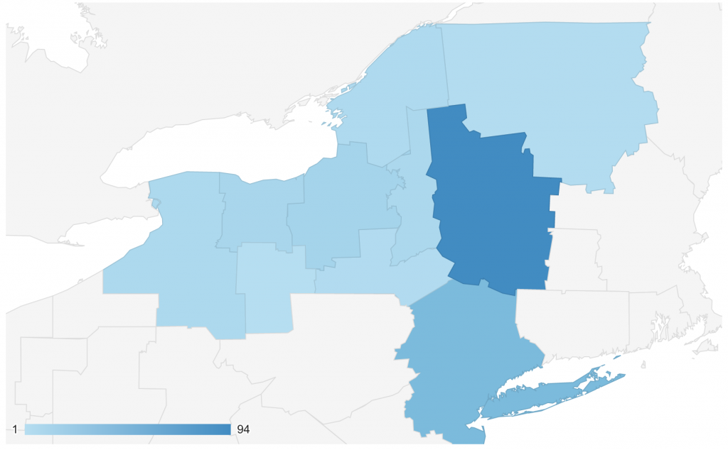 GEO location New York Metro areas - October 10-16, 2020