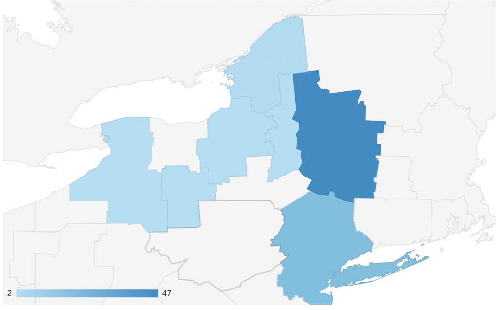 GEO location New York Metro areas - January 2-8, 2021